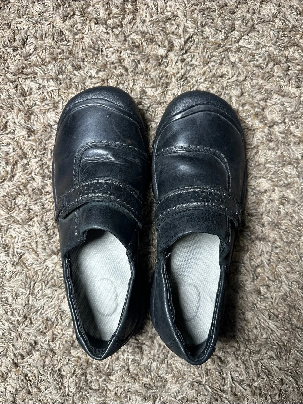 Keen Black Leather Slip-On Casual Walking Comfort shoes Women’s size 10